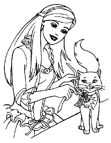Barbie et son chat