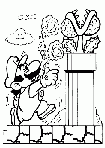 Mario tire des boules de feu