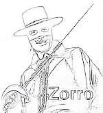 Coloriage Zorro en Ligne sur Coloriage-1.com