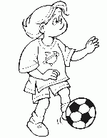 Enfant joue au foot