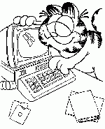 Garfield et son ordinateur