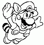 Mario deguisé en raton-laveur
