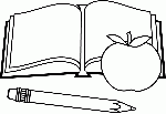Cahier et pomme