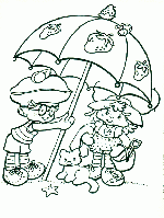 Charlotte sous un parapluie