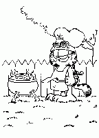 Garfield fait un barbecue