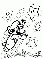 Mario saute vers une étoile